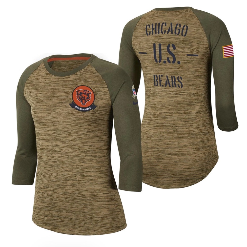 Nike Cchcago Bears Ladies 2019 Salute To Service Long Sleeve Dri-Fit XS